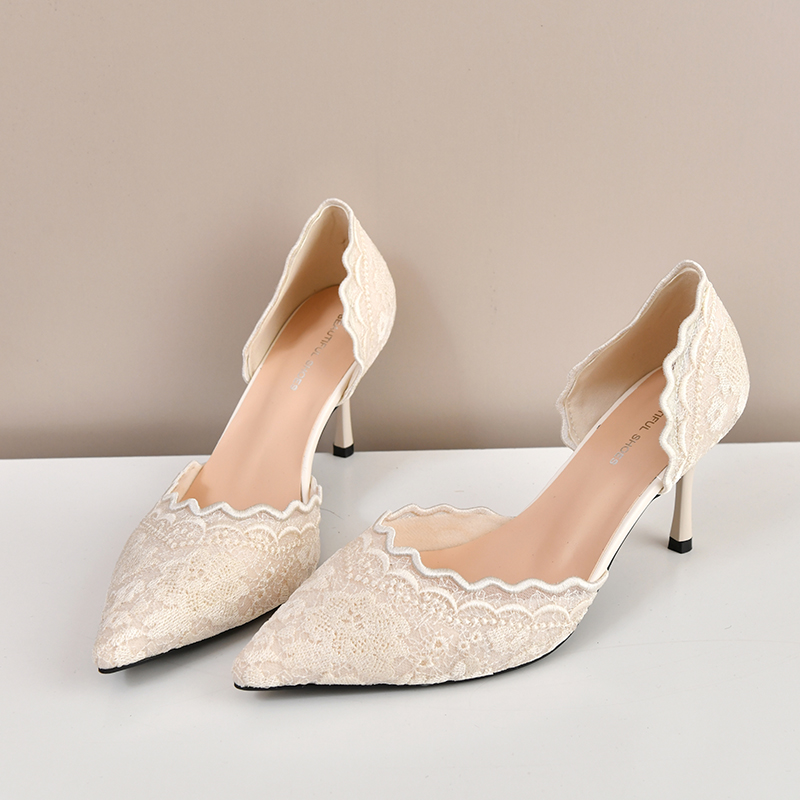 Women'S Shoes - Zapatos de tacón alto de encaje
