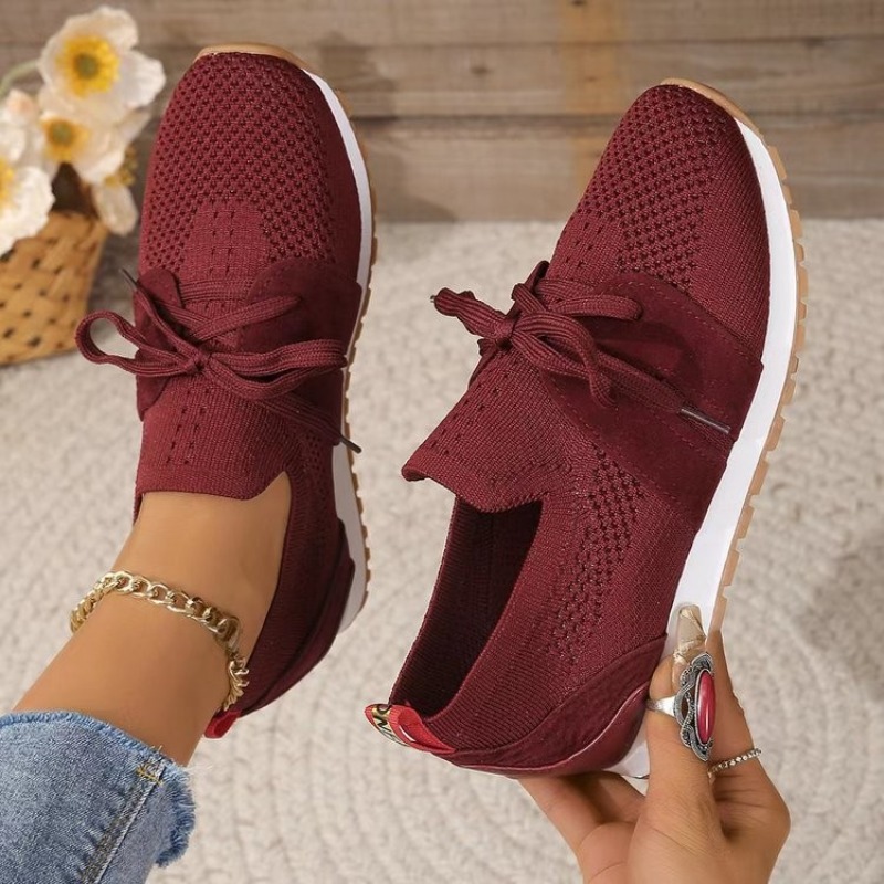Nuevas zapatillas De deporte t - Knit Fabric Lace Up Sneakers reseña y precio