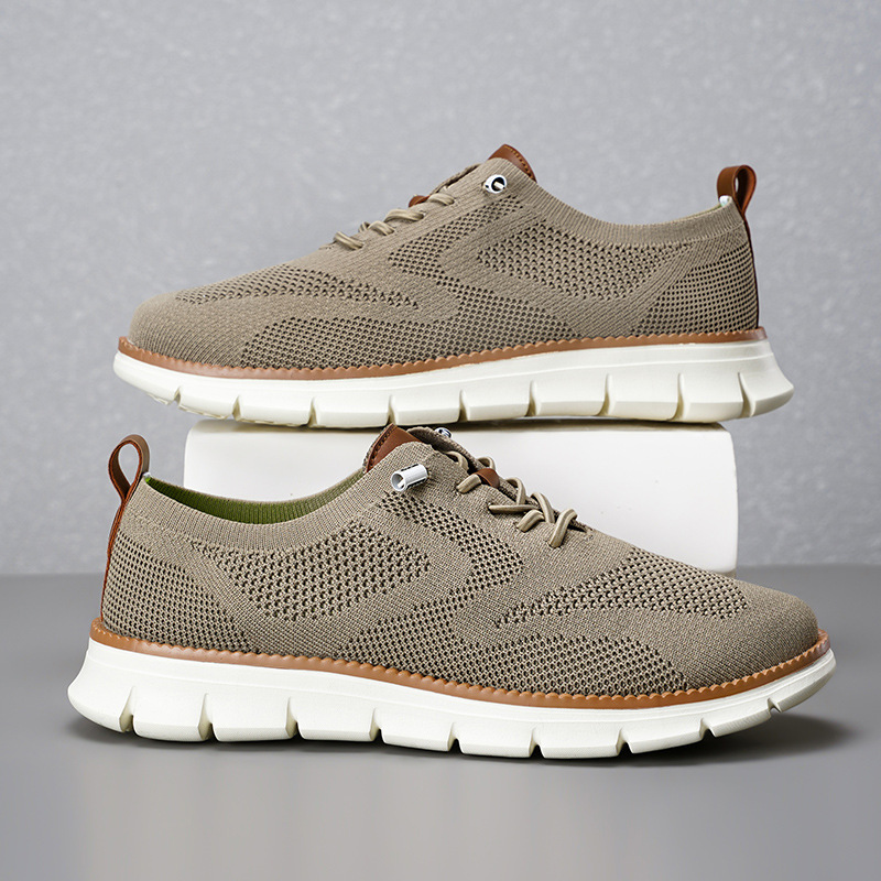 Nuevos Mocasines de Malla Tran - Knit Fabric Lace Up Sneakers reseña y precio