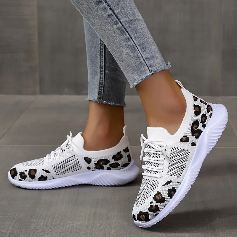 Nuevas zapatillas de verano pa - Knit Fabric Lace Up Sneakers reseña y precio