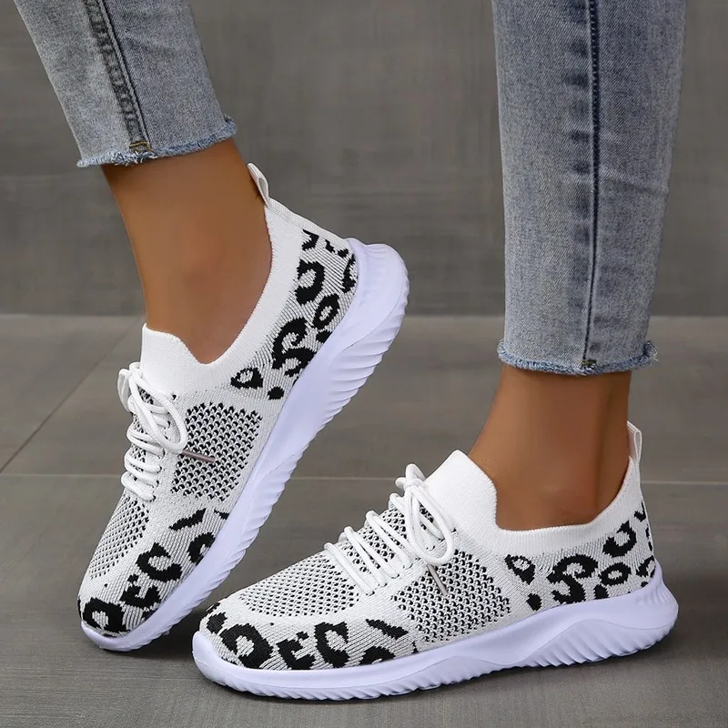 Nuevas zapatillas de verano pa - Knit Fabric Lace Up Sneakers reseña y precio